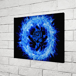 Холст прямоугольный Лев в синем пламени, цвет: 3D-принт — фото 2