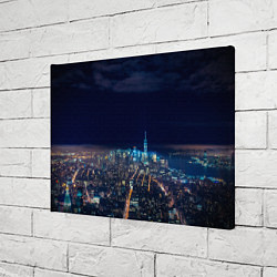 Холст прямоугольный Ночной город, цвет: 3D-принт — фото 2