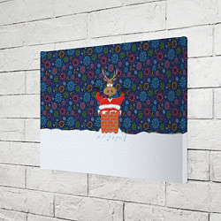 Холст прямоугольный Санта в Трубе, цвет: 3D-принт — фото 2