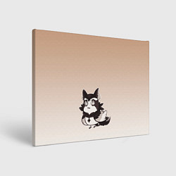 Холст прямоугольный Сова котик аниме, цвет: 3D-принт