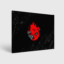 Холст прямоугольный CYBERPUNK 2077 КОТ КИАНУ РИВЗ, цвет: 3D-принт