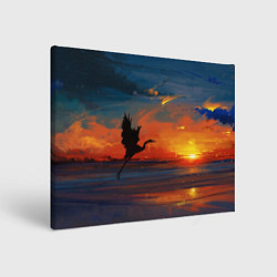Холст прямоугольный Прибрежный закат, цвет: 3D-принт