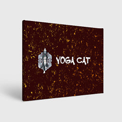 Картина прямоугольная Кошачья Йога - Гранж