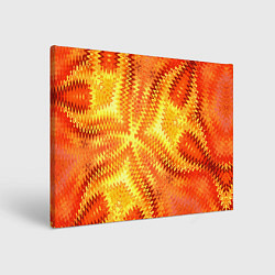 Холст прямоугольный Желто-оранжевая абстракция, цвет: 3D-принт