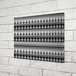 Холст прямоугольный Черно-белый орнамент, цвет: 3D-принт — фото 2