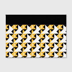 Холст прямоугольный Черно-желтый геометрический, цвет: 3D-принт — фото 2