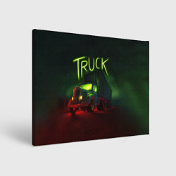 Холст прямоугольный Truck neon, цвет: 3D-принт