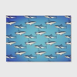 Холст прямоугольный Акулы Паттерн, цвет: 3D-принт — фото 2
