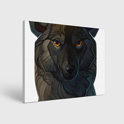 Холст прямоугольный Волк и осень, цвет: 3D-принт