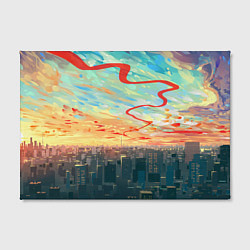 Холст прямоугольный Токио красками, цвет: 3D-принт — фото 2
