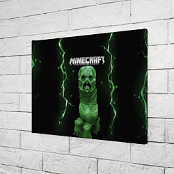 Холст прямоугольный CREEPER 3D MINECRAFT 3D Z, цвет: 3D-принт — фото 2