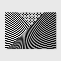 Холст прямоугольный Полосатый комбинированный узор, цвет: 3D-принт — фото 2