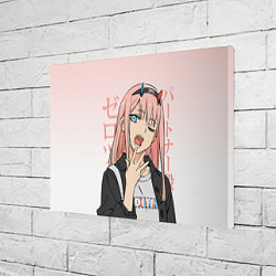 Холст прямоугольный Zero Two Darling in the Franxx, цвет: 3D-принт — фото 2