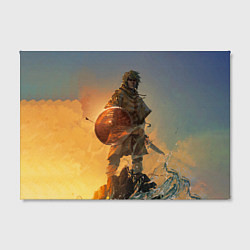 Холст прямоугольный Винланд стоит на скале сага, цвет: 3D-принт — фото 2