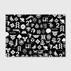 Холст прямоугольный DESTINY 2 PATTERN GAME LOGO ДЕСТИНИ 2 ПАТТЕРН СИМВ, цвет: 3D-принт — фото 2