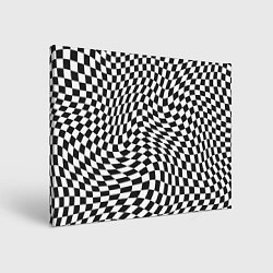 Картина прямоугольная Черно-белая клетка Black and white squares