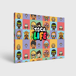 Холст прямоугольный Toca Life: Faces, цвет: 3D-принт