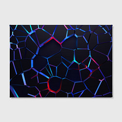 Холст прямоугольный Неоновые 3D плиты Неоновые плиты, цвет: 3D-принт — фото 2