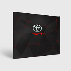 Холст прямоугольный Toyota Тонкие линии неона, цвет: 3D-принт