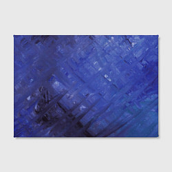 Холст прямоугольный Синие акварельные мазки, цвет: 3D-принт — фото 2
