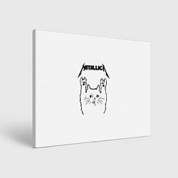 Холст прямоугольный Metallica Meowtallica, цвет: 3D-принт