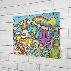 Холст прямоугольный All you need is The Beatles, цвет: 3D-принт — фото 2