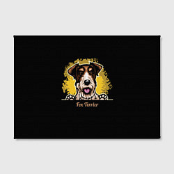 Холст прямоугольный Фокстерьер Fox terrier, цвет: 3D-принт — фото 2