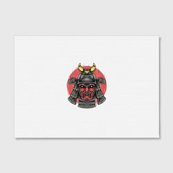 Холст прямоугольный Красный Шлем Самурая, цвет: 3D-принт — фото 2