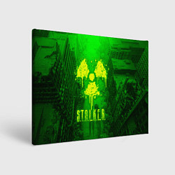 Картина прямоугольная STALKER LOGO RADIATOIN NEON TOXIC