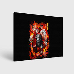 Холст прямоугольный Водяной Тигр 2022 и крупные кошки лев, рысь, цвет: 3D-принт