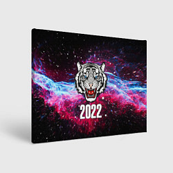 Картина прямоугольная ЧЁРНЫЙ ТИГР НОВЫЙ ГОД 2022 GRAY TIGER NEW YEAR