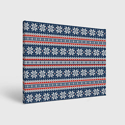 Холст прямоугольный Knitted Christmas Pattern, цвет: 3D-принт