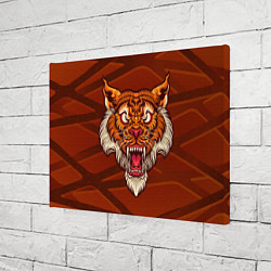 Холст прямоугольный Тигр Evil, цвет: 3D-принт — фото 2