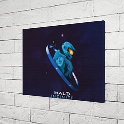 Холст прямоугольный Halo Infinite Силуэт мастера Чифа, цвет: 3D-принт — фото 2