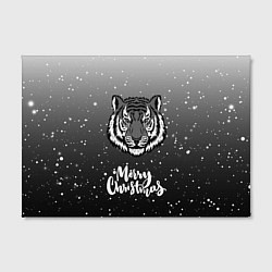 Холст прямоугольный Merry Christmas Год Тигра 2022, цвет: 3D-принт — фото 2