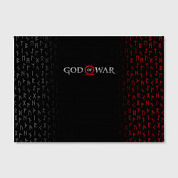 Холст прямоугольный GOD OF WAR LOGO, РУНЫ, цвет: 3D-принт — фото 2
