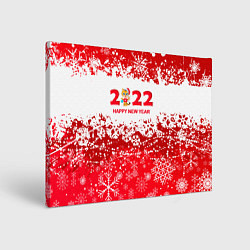 Холст прямоугольный Happy New Year 2022, цвет: 3D-принт