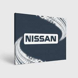 Холст прямоугольный NISSAN - Шины, цвет: 3D-принт