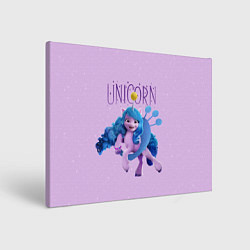 Холст прямоугольный Unicorn Izzy, цвет: 3D-принт