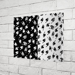 Холст прямоугольный FAIRY TAIL BLACK WHITE ХВОСТ ФЕИ СИМВОЛЫ ЧЁРНО БЕЛ, цвет: 3D-принт — фото 2