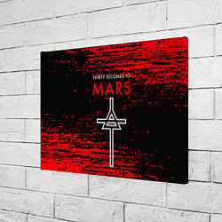 Холст прямоугольный 30 Seconds to Mars - До марса 30 сек, цвет: 3D-принт — фото 2