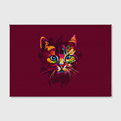 Холст прямоугольный Кошечка в ярких красках, цвет: 3D-принт — фото 2