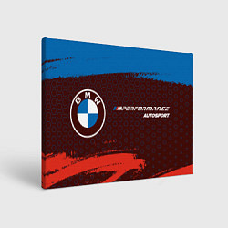 Холст прямоугольный BMW Autosport Яркий, цвет: 3D-принт