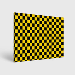 Холст прямоугольный Такси Шахматные Клетки, цвет: 3D-принт