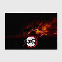 Холст прямоугольный Zenitsu Agatsuma Убийца демонов, цвет: 3D-принт — фото 2