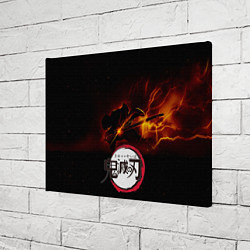 Холст прямоугольный Zenitsu Agatsuma Убийца демонов, цвет: 3D-принт — фото 2