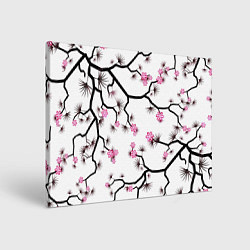 Холст прямоугольный Цветущий шиповник, цвет: 3D-принт