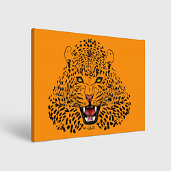 Холст прямоугольный Leopard Леопард, цвет: 3D-принт