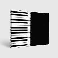 Картина прямоугольная Черно-Белое Пианино Piano