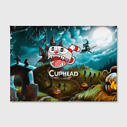 Холст прямоугольный Cuphead Zombie, цвет: 3D-принт — фото 2